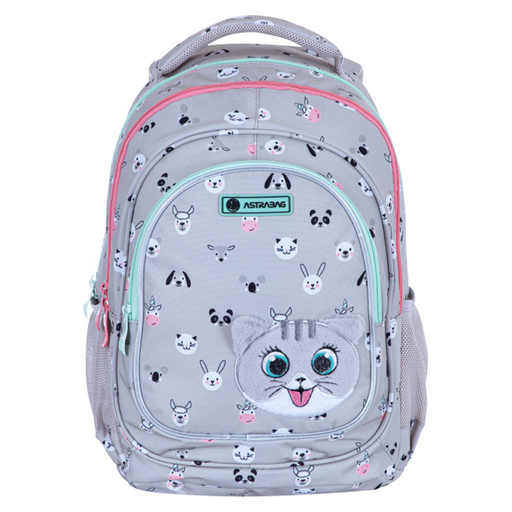 Рюкзак школьный "Kitty the cute", серый - 2