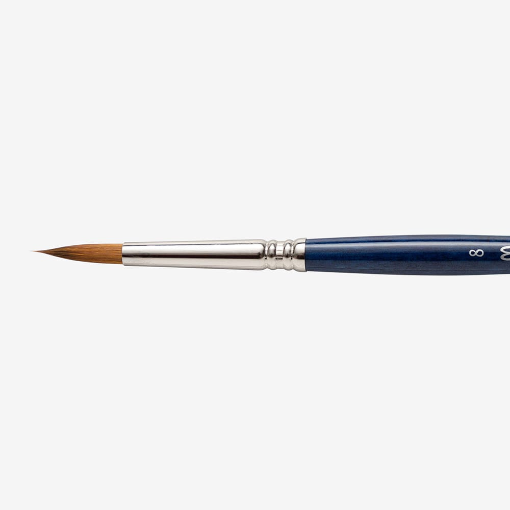Кисть "Escoda Chronos", микс, круглая, на короткой ручке, № 8 - 2