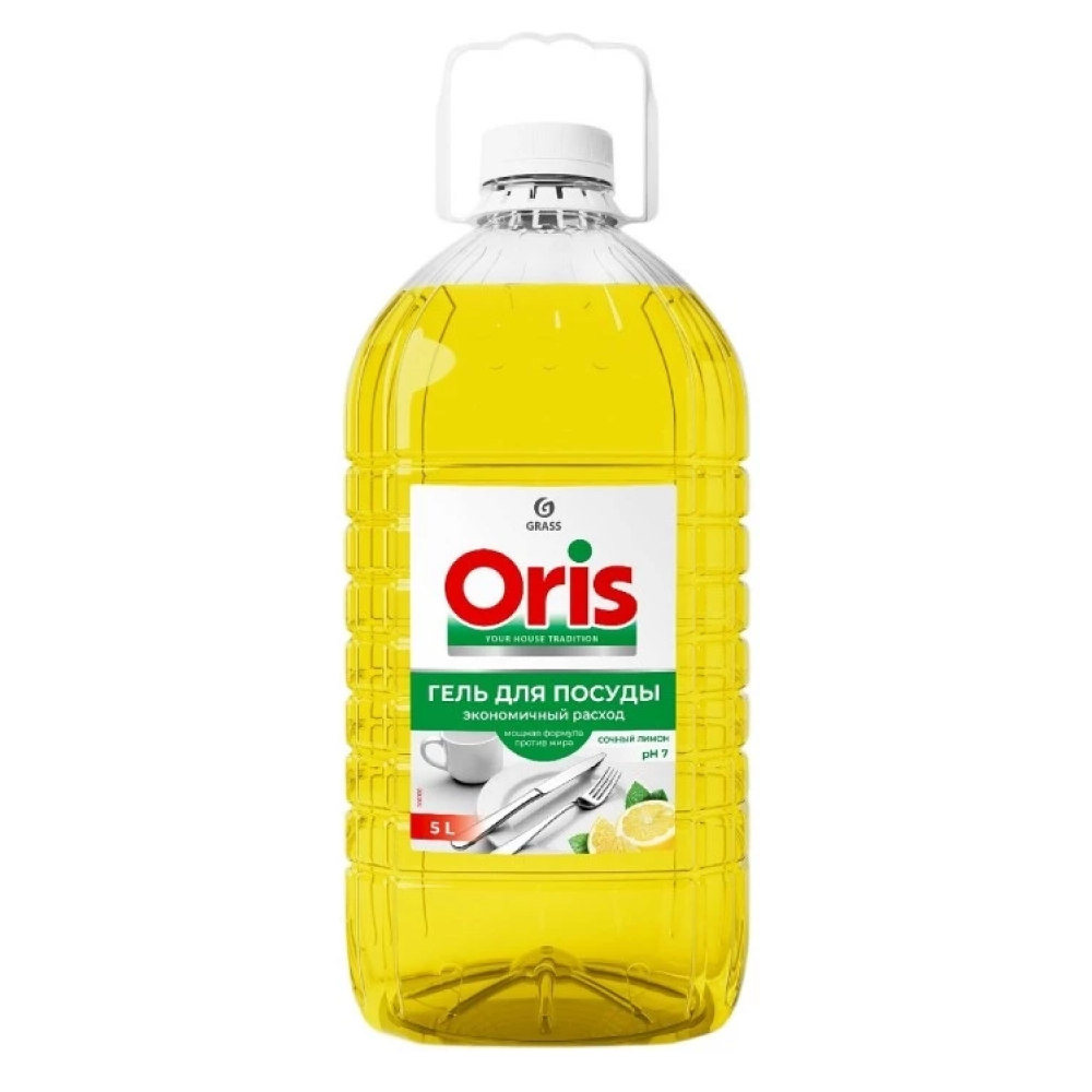 Средство для мытья посуды "Oris сочный лимон", 5 л