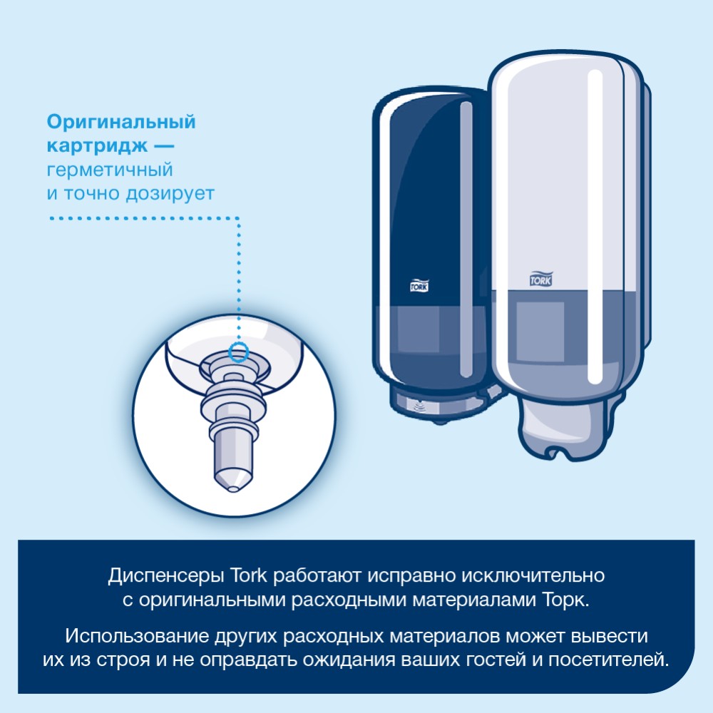 Мыло жидкое TORK Комфорт S2 мини, 475 мл, мягкое (420512) - 5