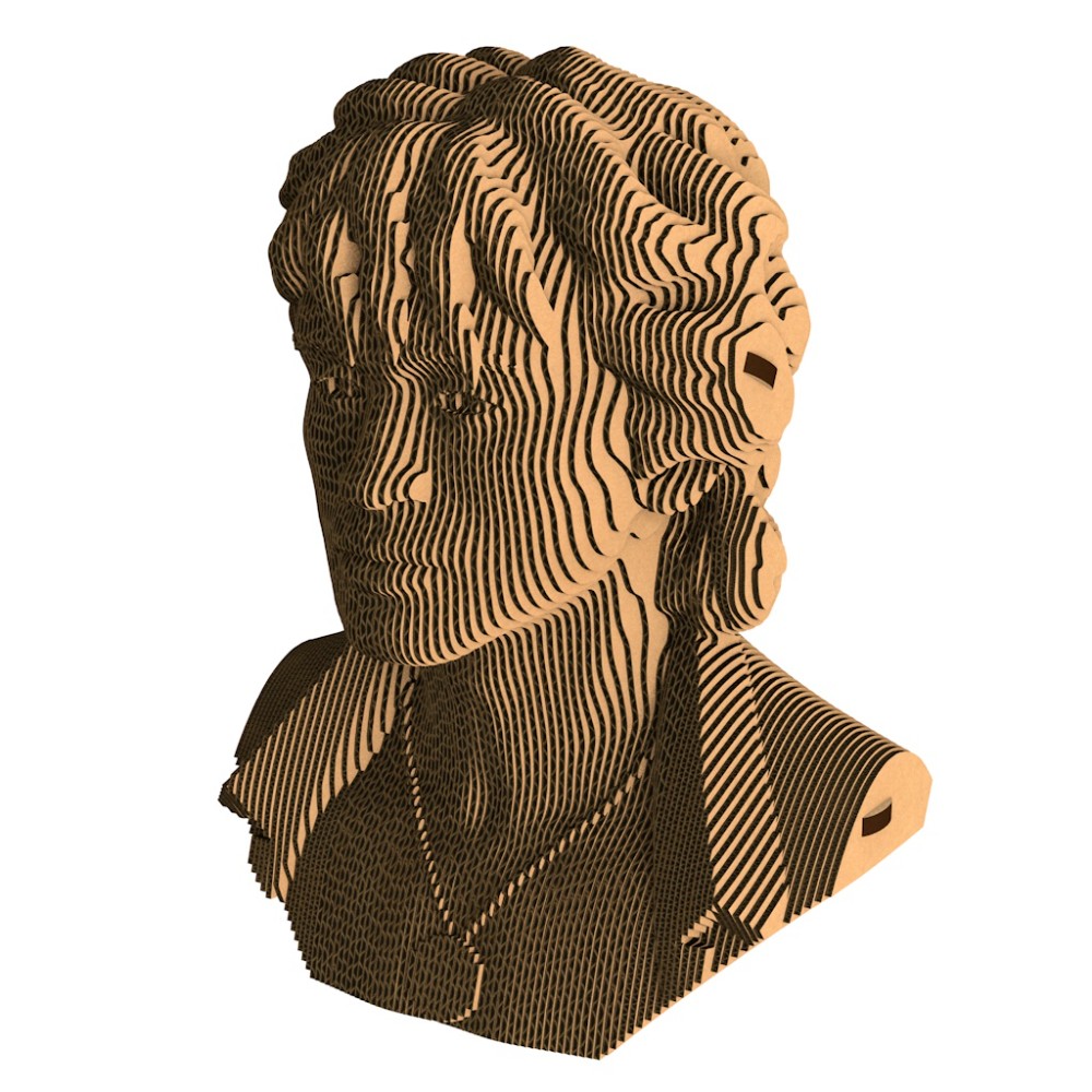 Пазл картонный 3D  "Бюст Цой" - 2