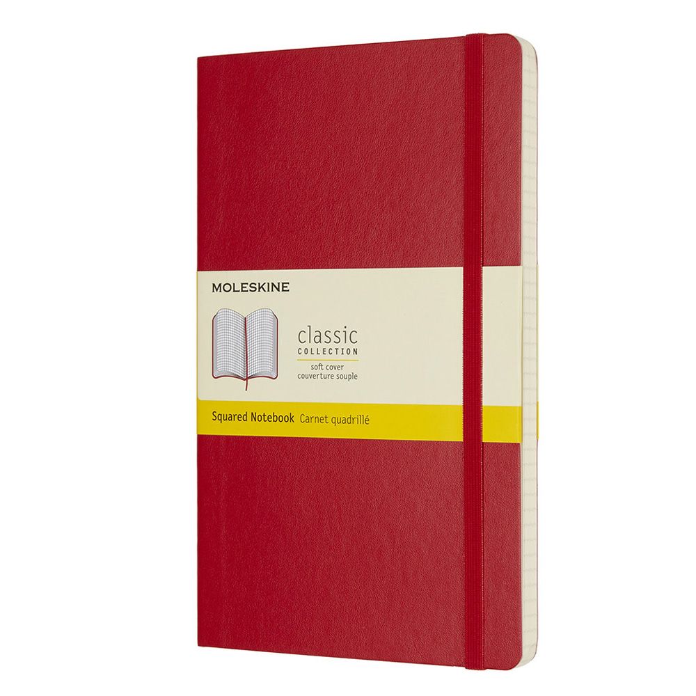 Блокнот "Classic Soft Large", А5, 96 листов, клетка, красный