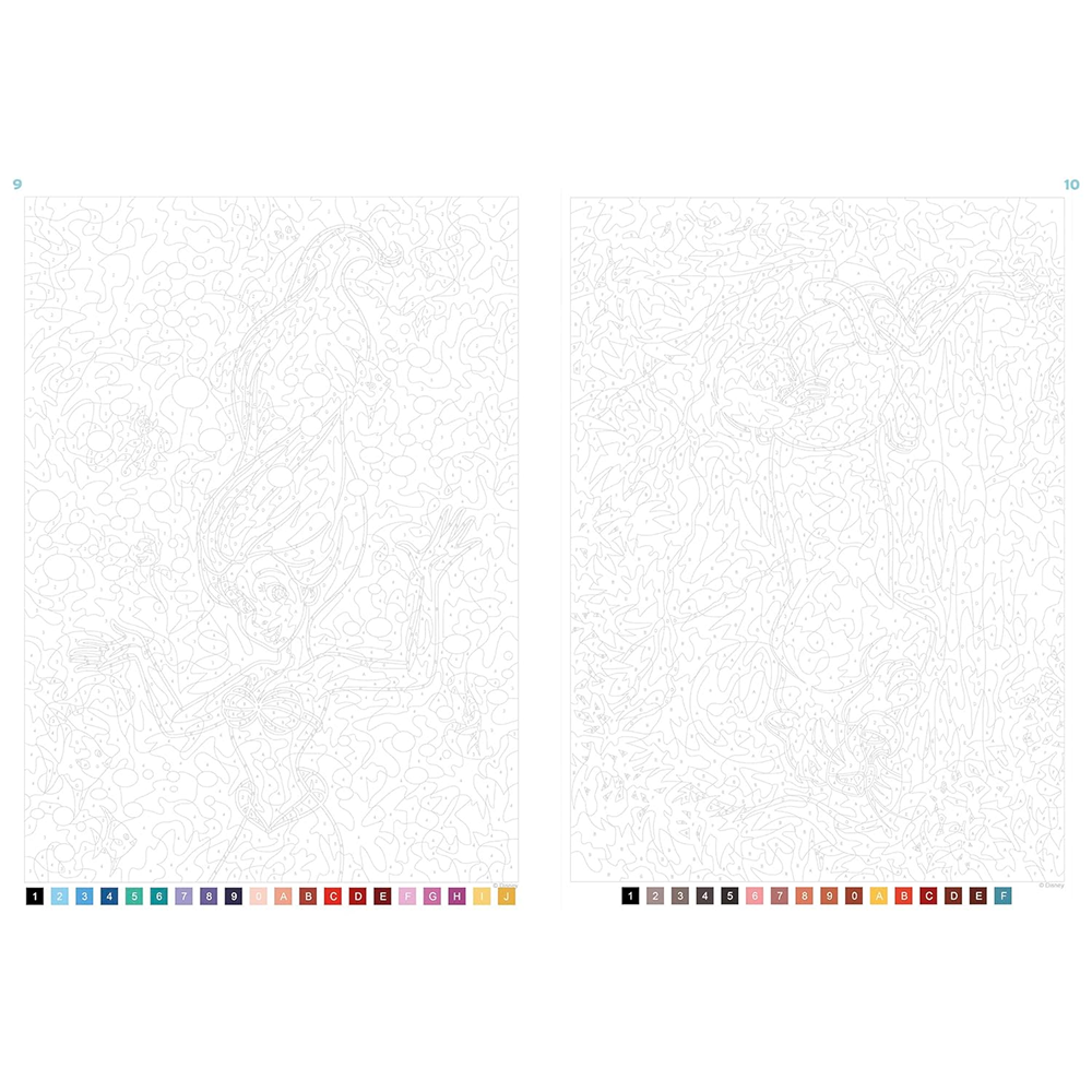Раскраска по номерам на французском языке "Coloriages mystères Disney - Nature" - 6
