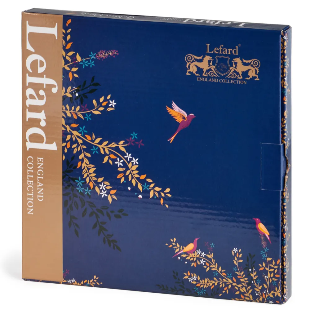 Тарелка фарфоровая "Golden birds", 20 см, красный - 4