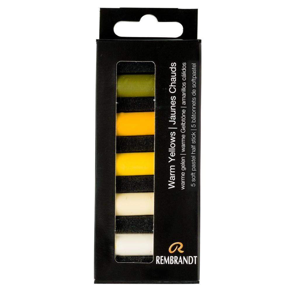Набор мягкой пастели "Rembrandt Half Pastel", 5 цветов, теплые желтые