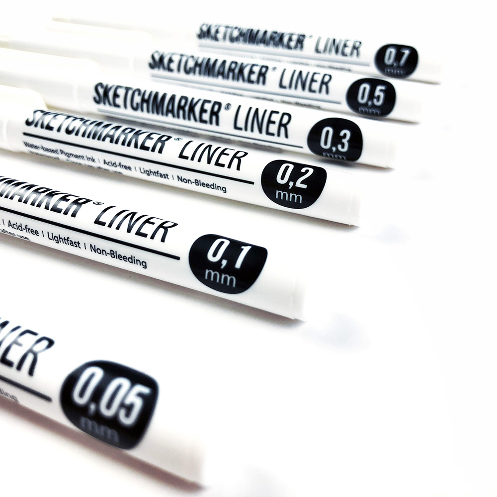 Ручка капиллярная "Sketchmarker", 0.7 мм, черный - 3