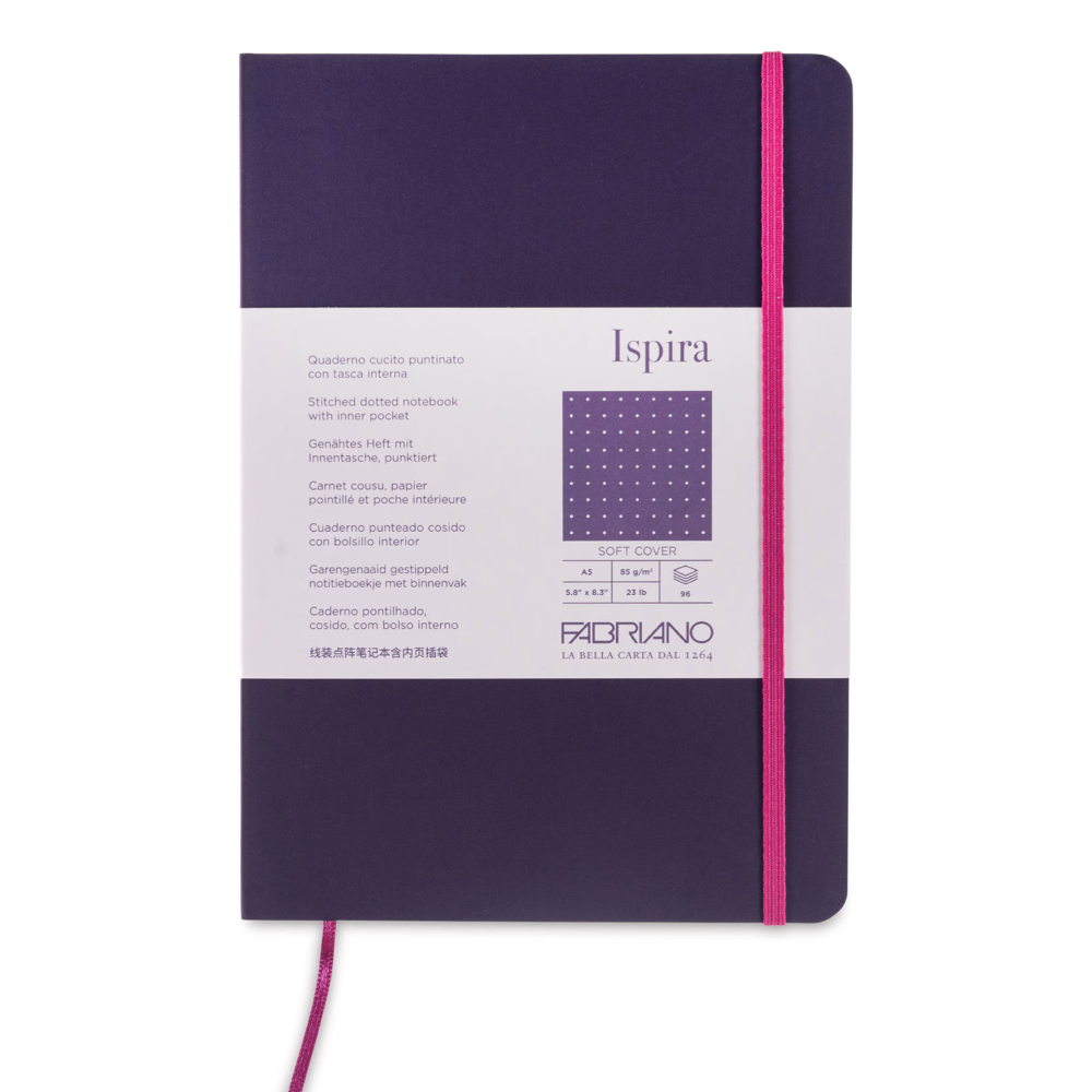 Блокнот "Fabriano. Ispiria", A5, 96 листов, точка, фиолетовый
