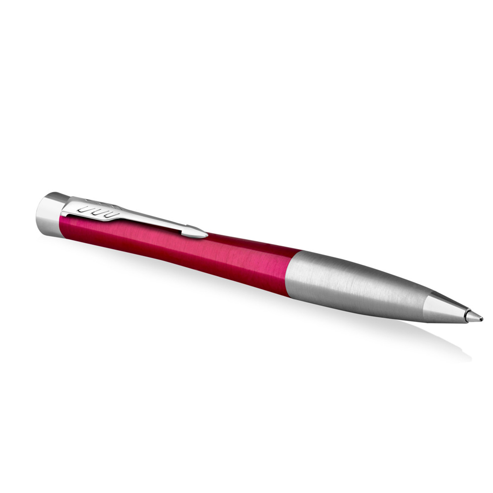 Ручка шариковая автоматическая Parker "Urban Core K314 Vibrant Magenta CT", 1.0 мм, пурпурный, серебристый, стерж. синий - 2