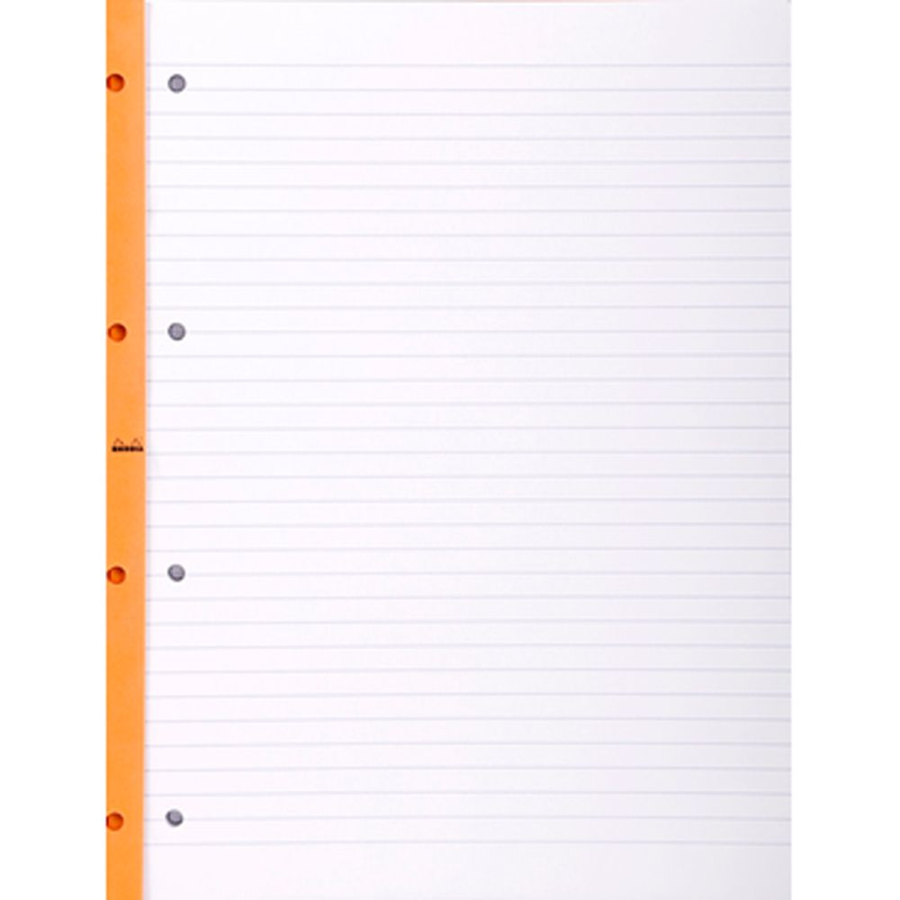 Сменный блок для тетради на кольцах "Rhodia", А4+, 80 листов, линейка, оранжевый - 3