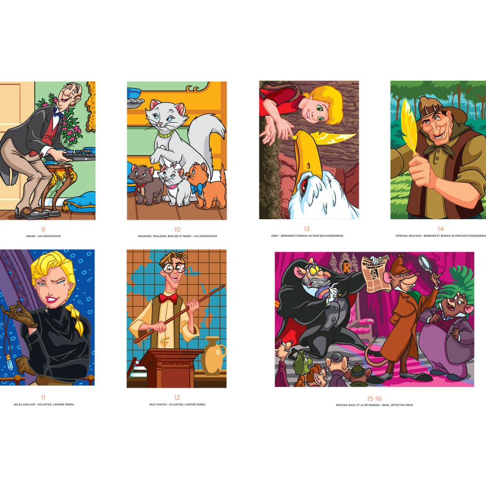 Раскраска по номерам на французском языке "Coloriages mystères Disney - Héros & Méchants, la battle" - 3