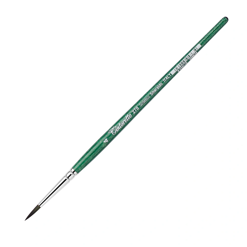 Кисть для рисования "Tintoretto Emerald", синтетика, круглая, №4