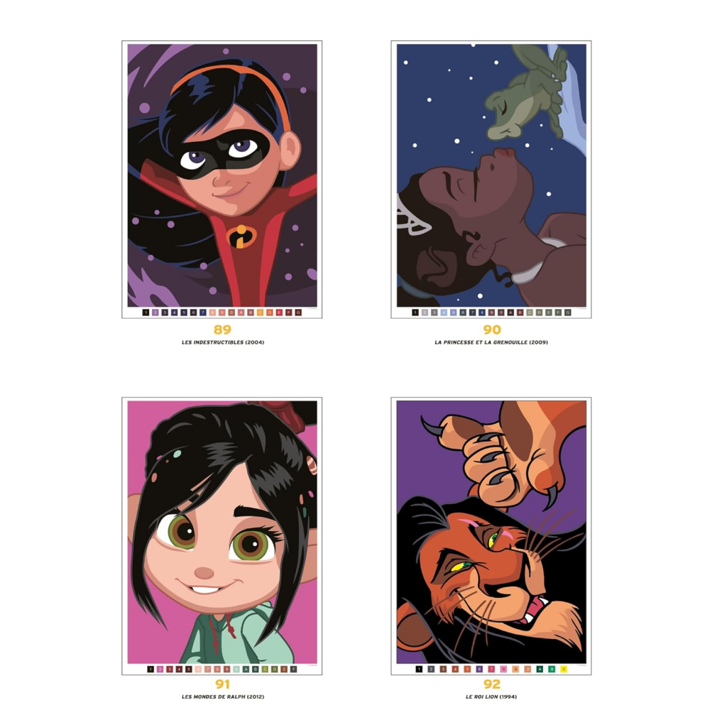 Раскраска по номерам на французском языке "Coloriages mystères Disney - Les Grands classiques. Best of" - 6