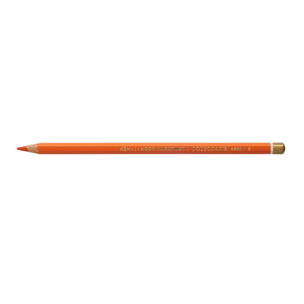 Карандаш цветной Koh-I-Noor "Polycolor 3800", 005 оранжево-красный