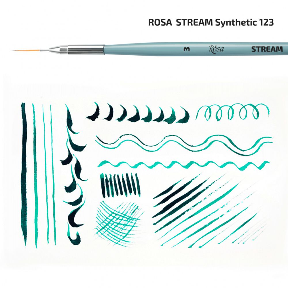 Кисть "ROSA Stream 123/3", синтетика, круглая, лайнер, №3 - 3