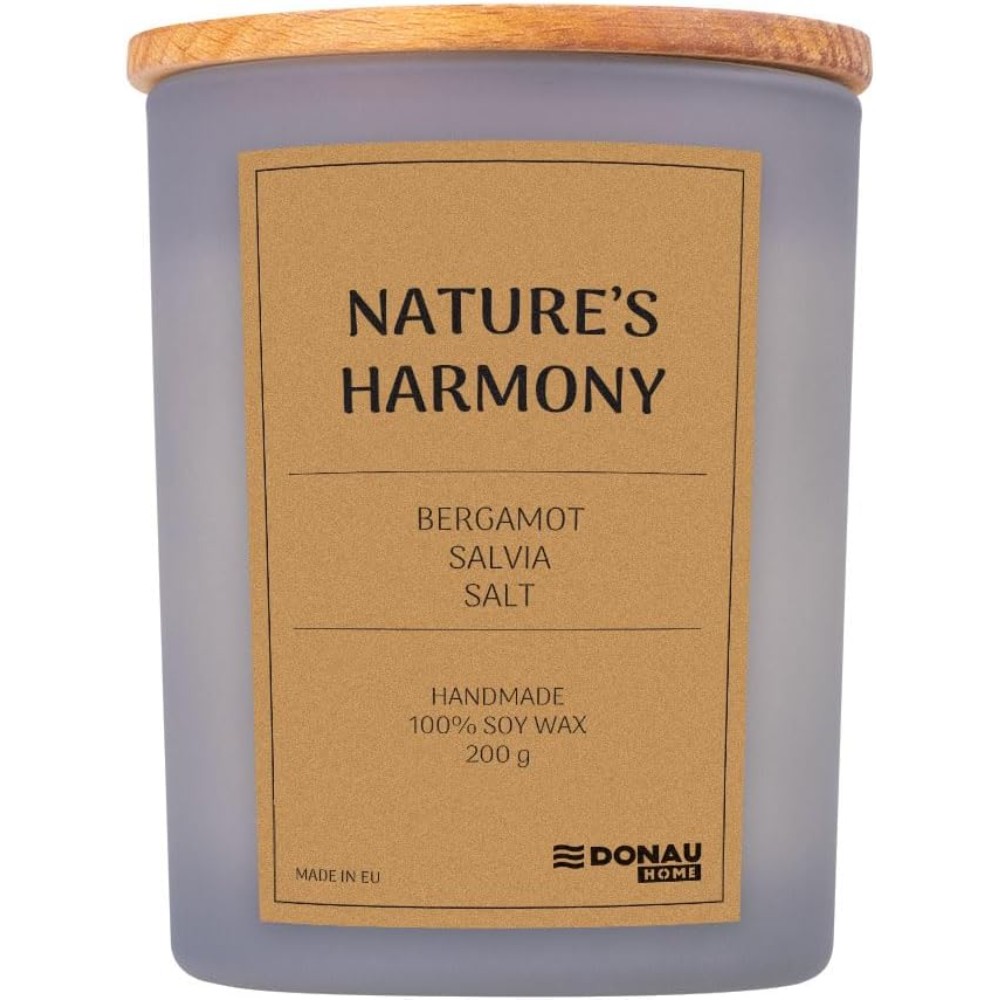 Свеча декоративная "Nature's Harmony" ароматизированная, в стеклянном подсвечнике - 4