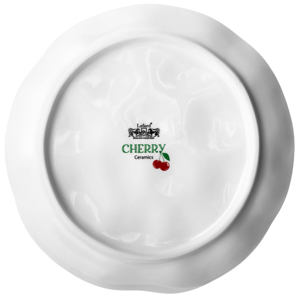 Набор тарелок керамических "Cherry", 25.5 см, 2 штуки, белый - 4