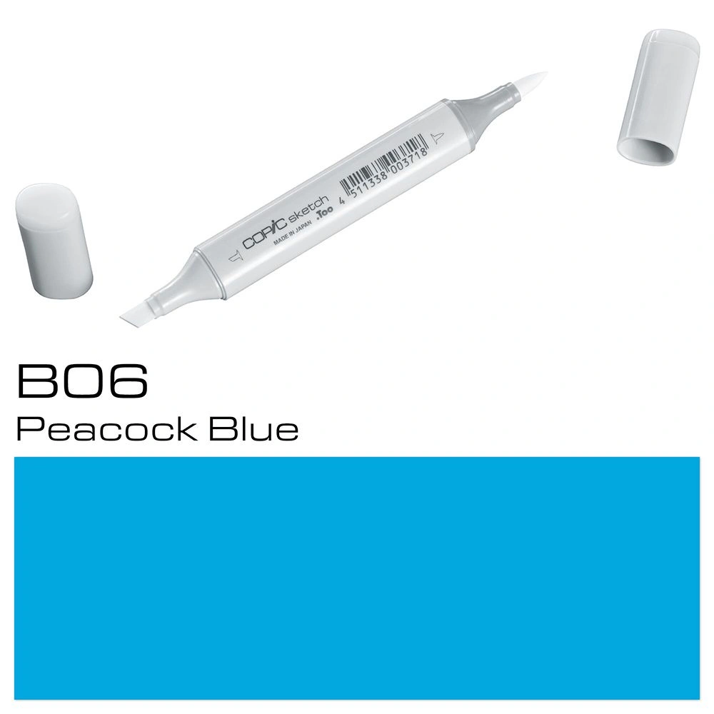 Маркер перманентный "Copic Sketch", B-06 синий павлин