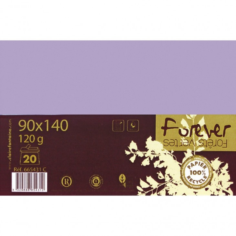 Конверт "Forever", 90x140 мм, 120г/м, сиреневый