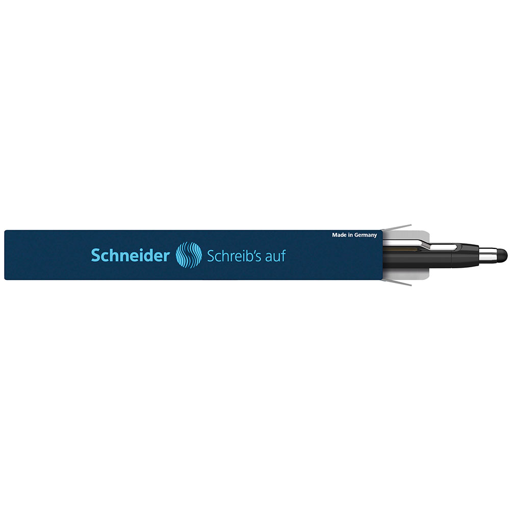 Ручка шариковая автоматическая "Schneider Epsilon Touch", черный, золотой, стерж. синий - 4