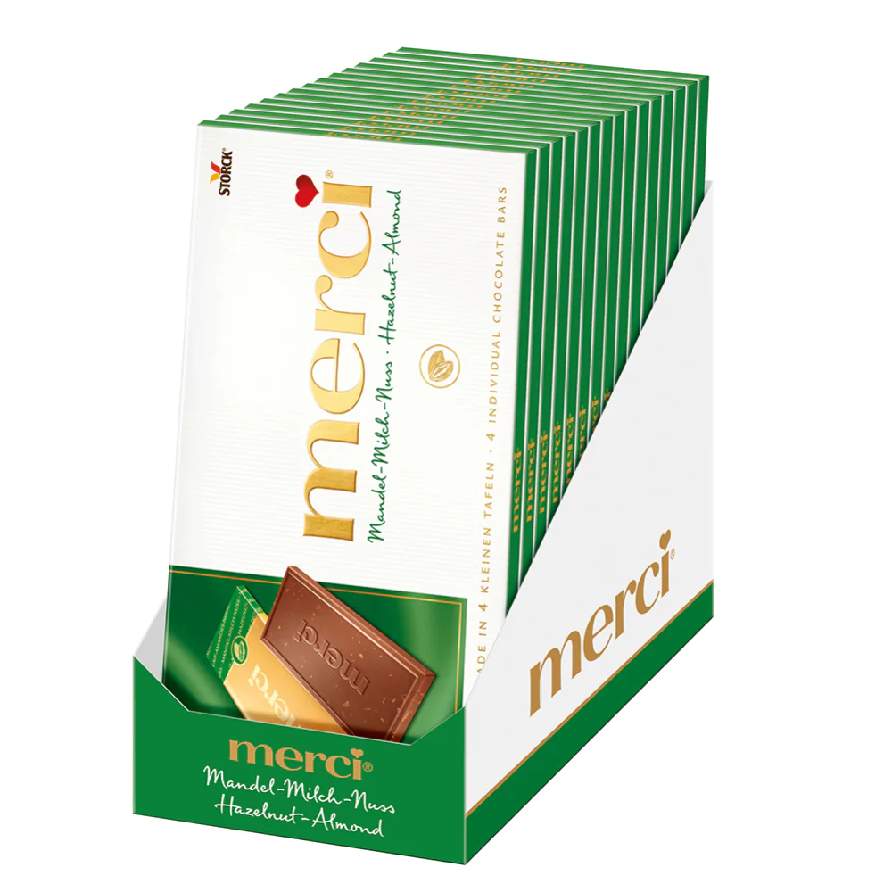 Конфеты "Merci", 100 г, с дробленым лесным орехом и миндалем - 2