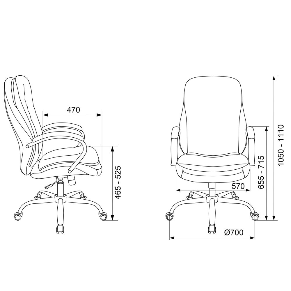 Кресло руководителя "Бюрократ T-9950SL Fabric", ткань, металл, серый - 5