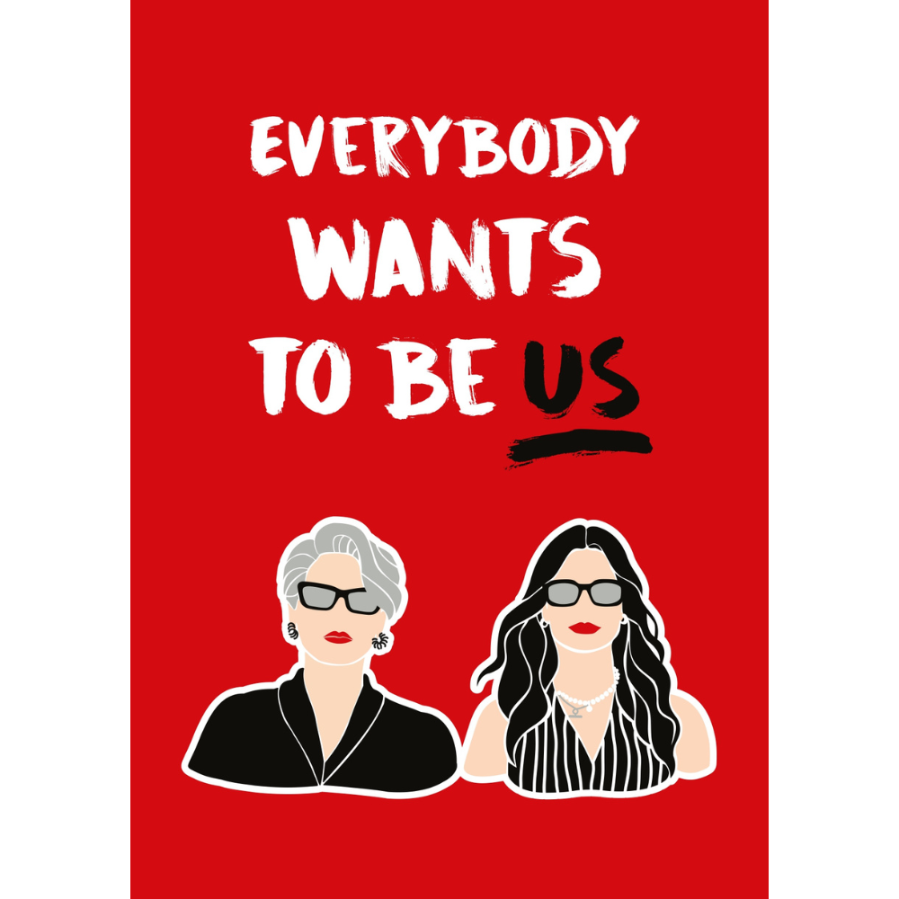 Открытка "Everybody wants to be us", 148х105 мм, дизайнерская
