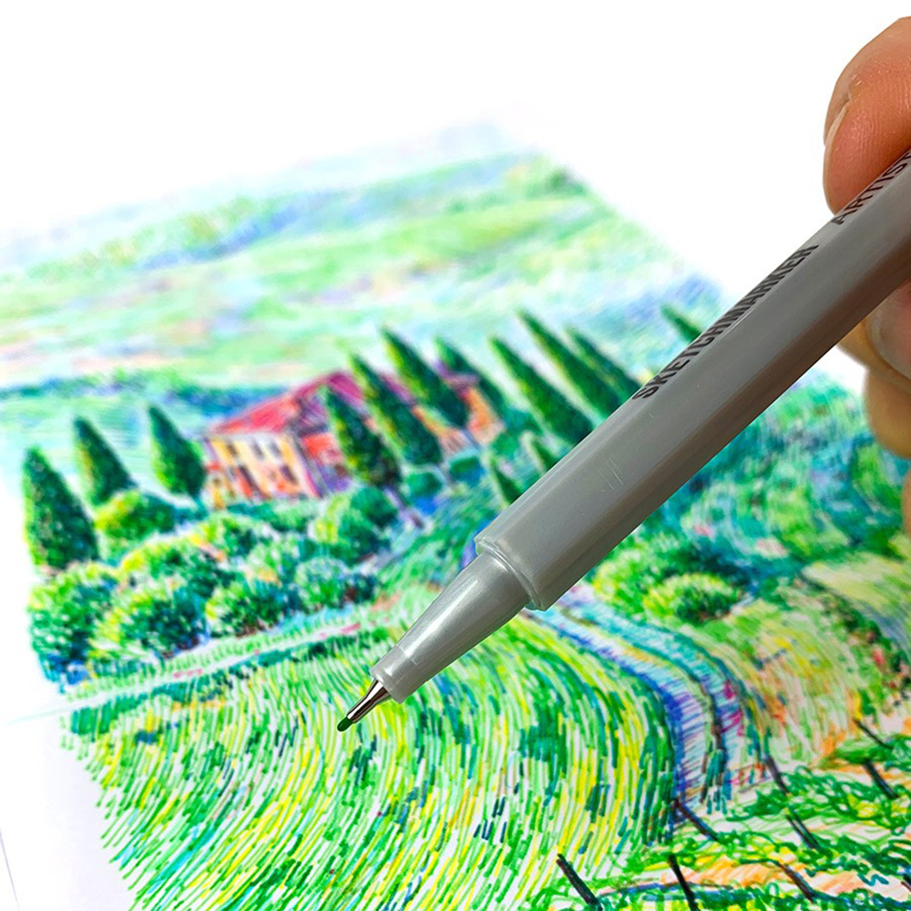 Ручка капиллярная "Sketchmarker", 0.4 мм, нефритовый - 3