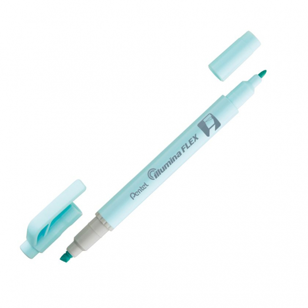 Маркер текстовый двусторонний «Pentel Illumina flex», пастельный, голубой - 4