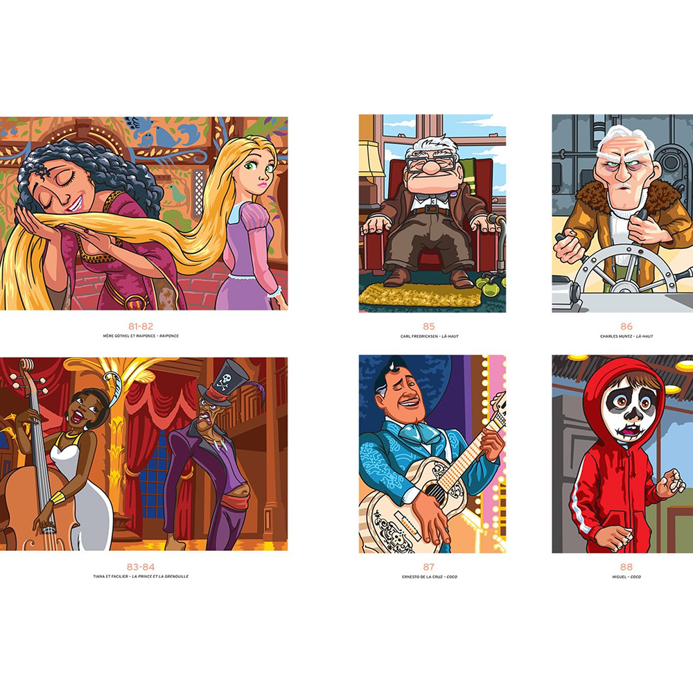 Раскраска по номерам на французском языке "Coloriages mystères Disney - Héros & Méchants, la battle" - 5