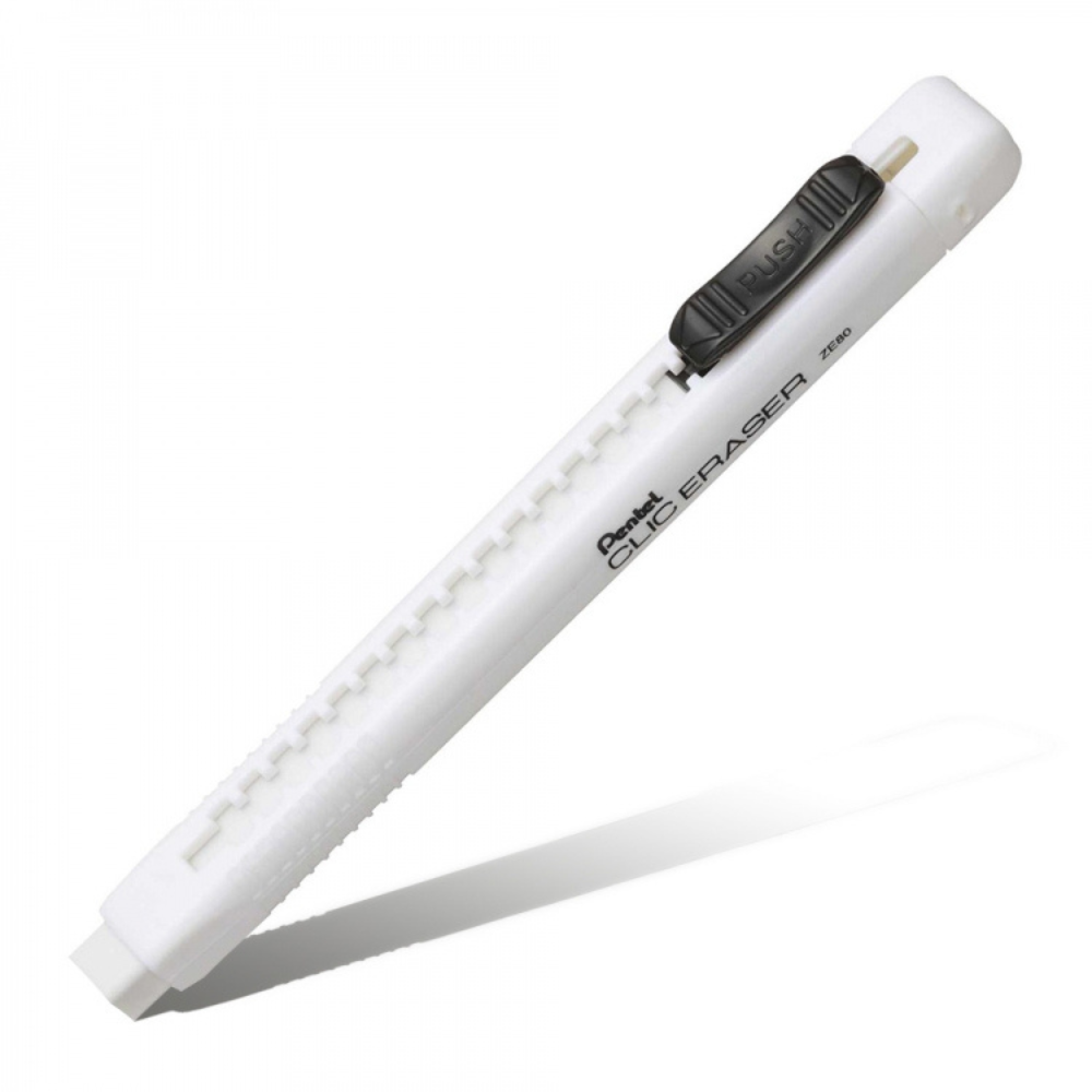 Ластик-карандаш "Clic Eraser", бело-черный 