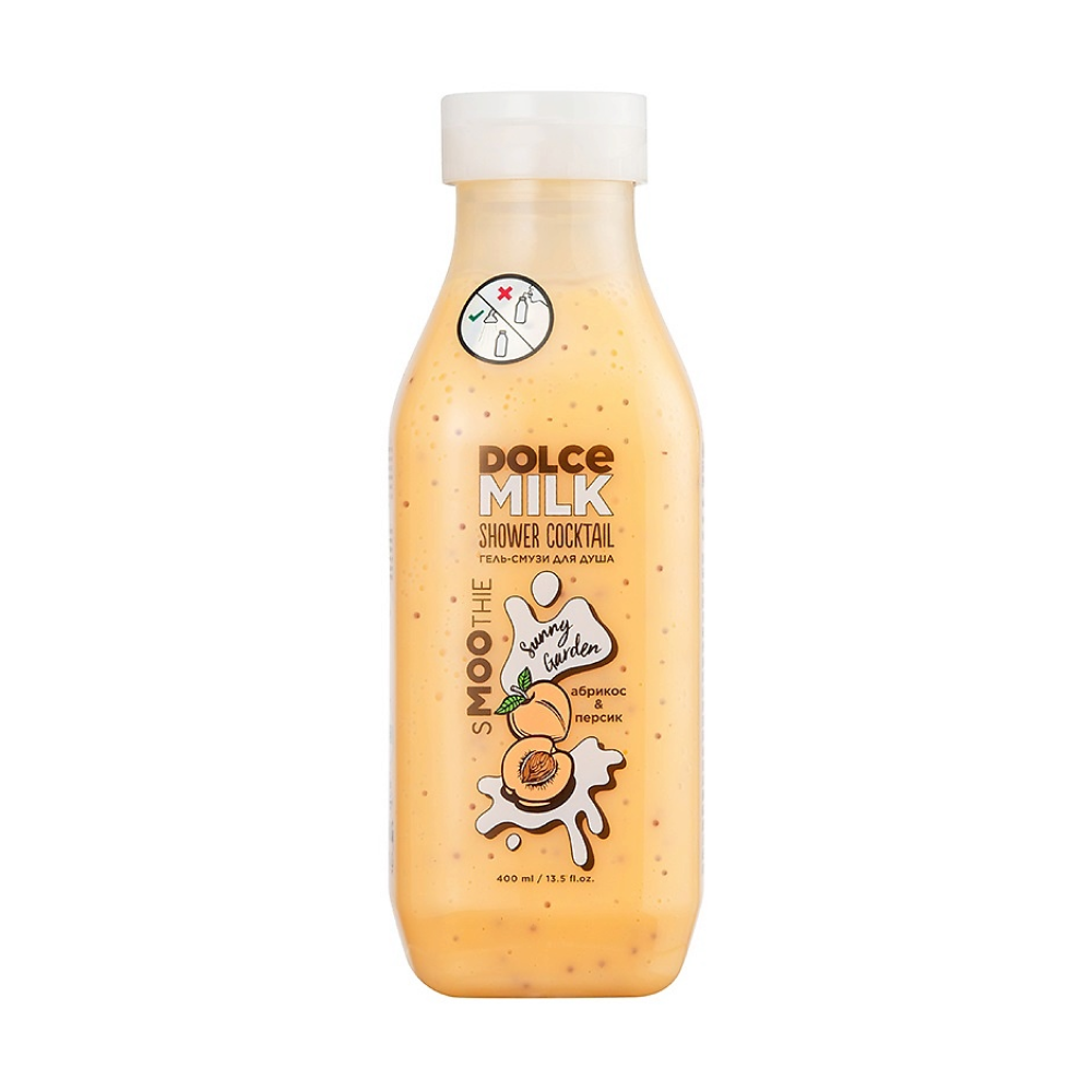 Гель-смузи для душа "DOLCE MILK", 400 мл, абрикос и персик