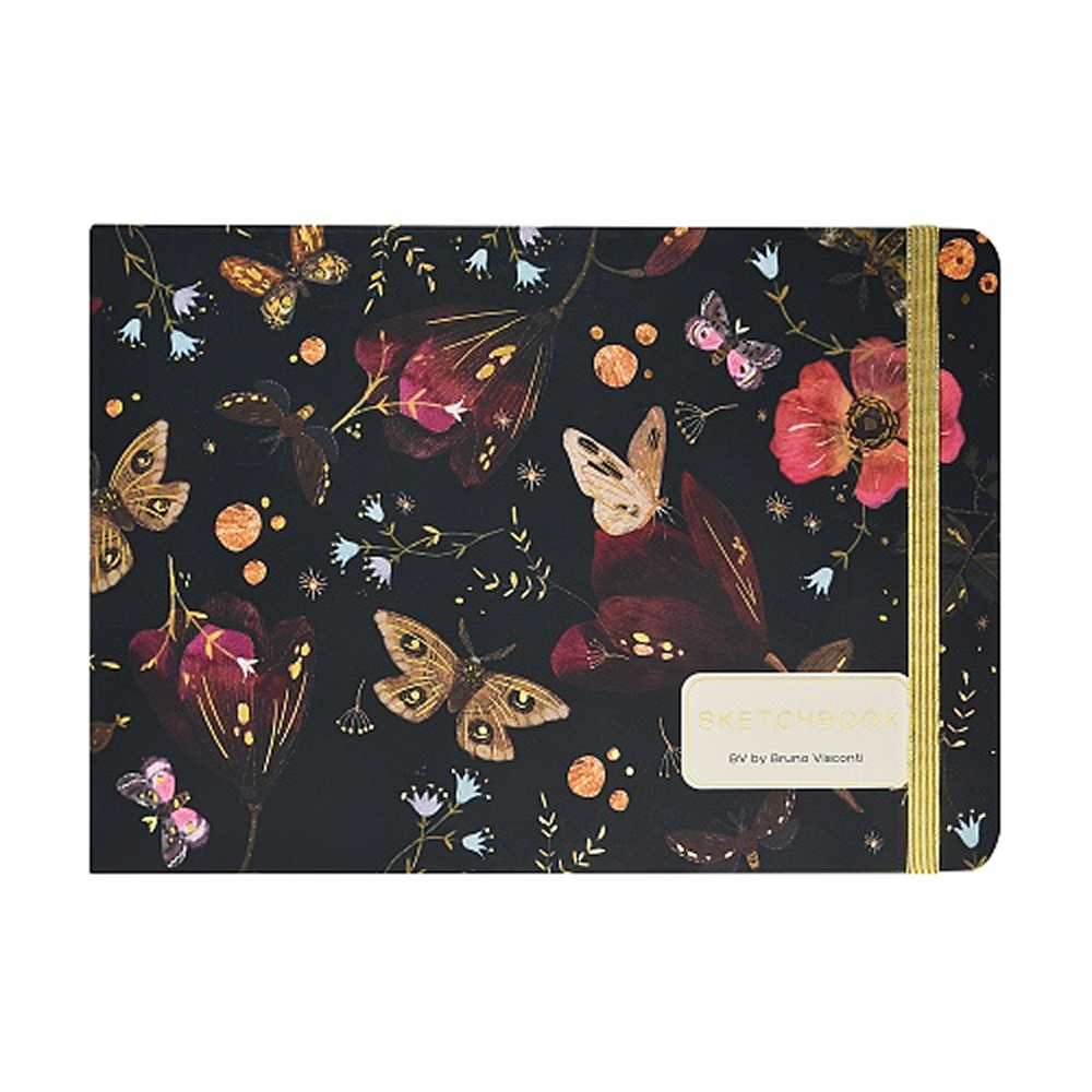 Скетчбук "Fauna. Бабочки. Южная ночь", 14.6х21.3 см, 100 г/м2, 100 листов, черный - 2