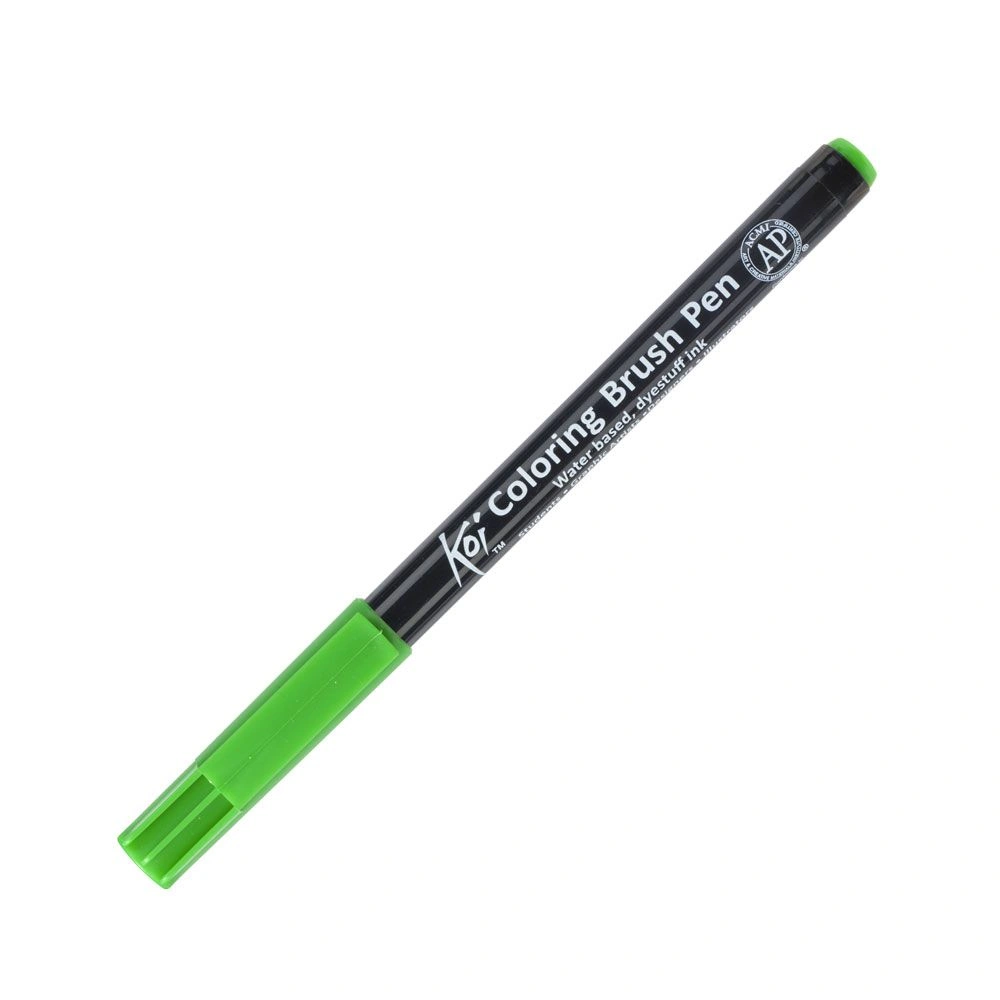 Маркер акварельный "Koi Color Brush", изумрудный