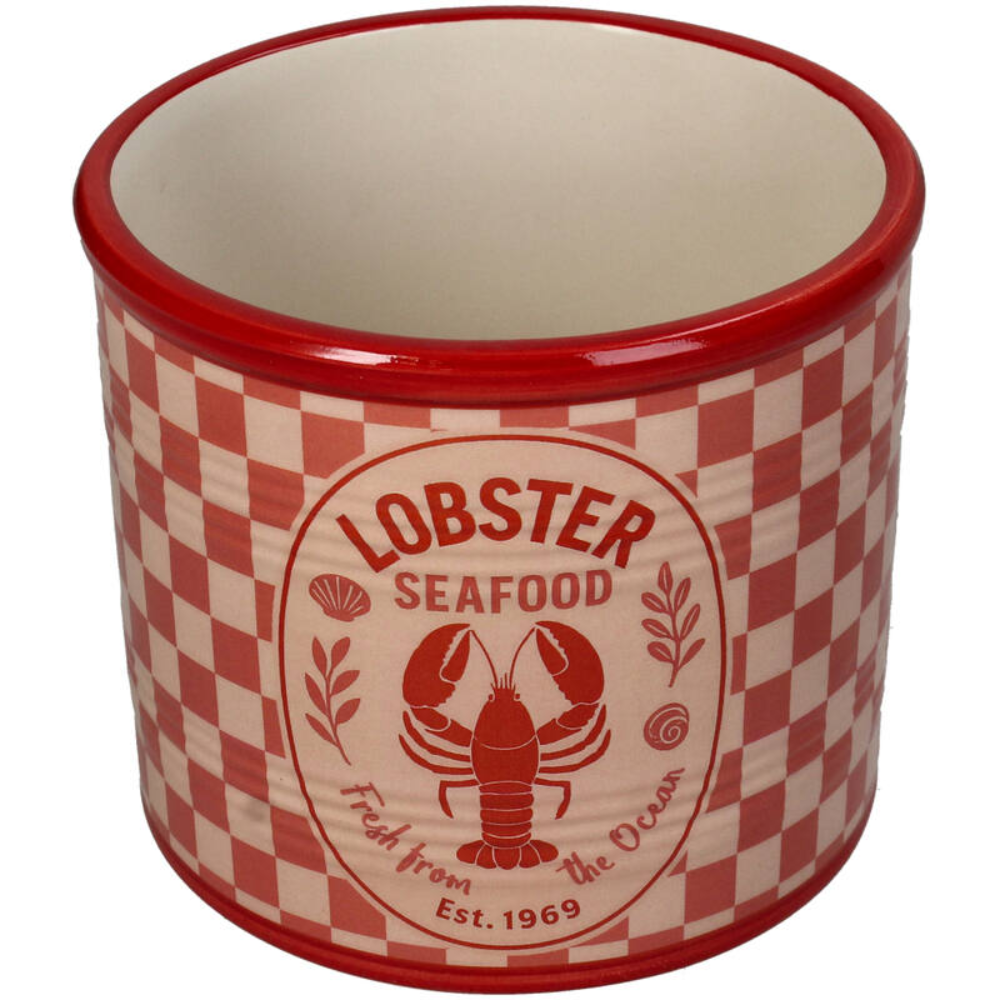Кашпо "Lobster", доломит, красный
