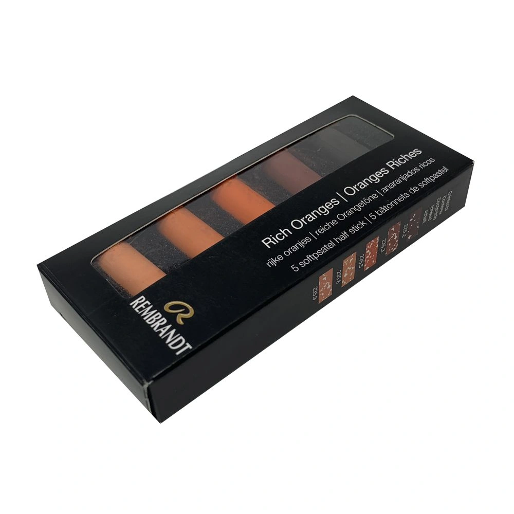 Набор мягкой пастели "Rembrandt Half Pastel", 5 цветов, насыщенные оранжевые - 3