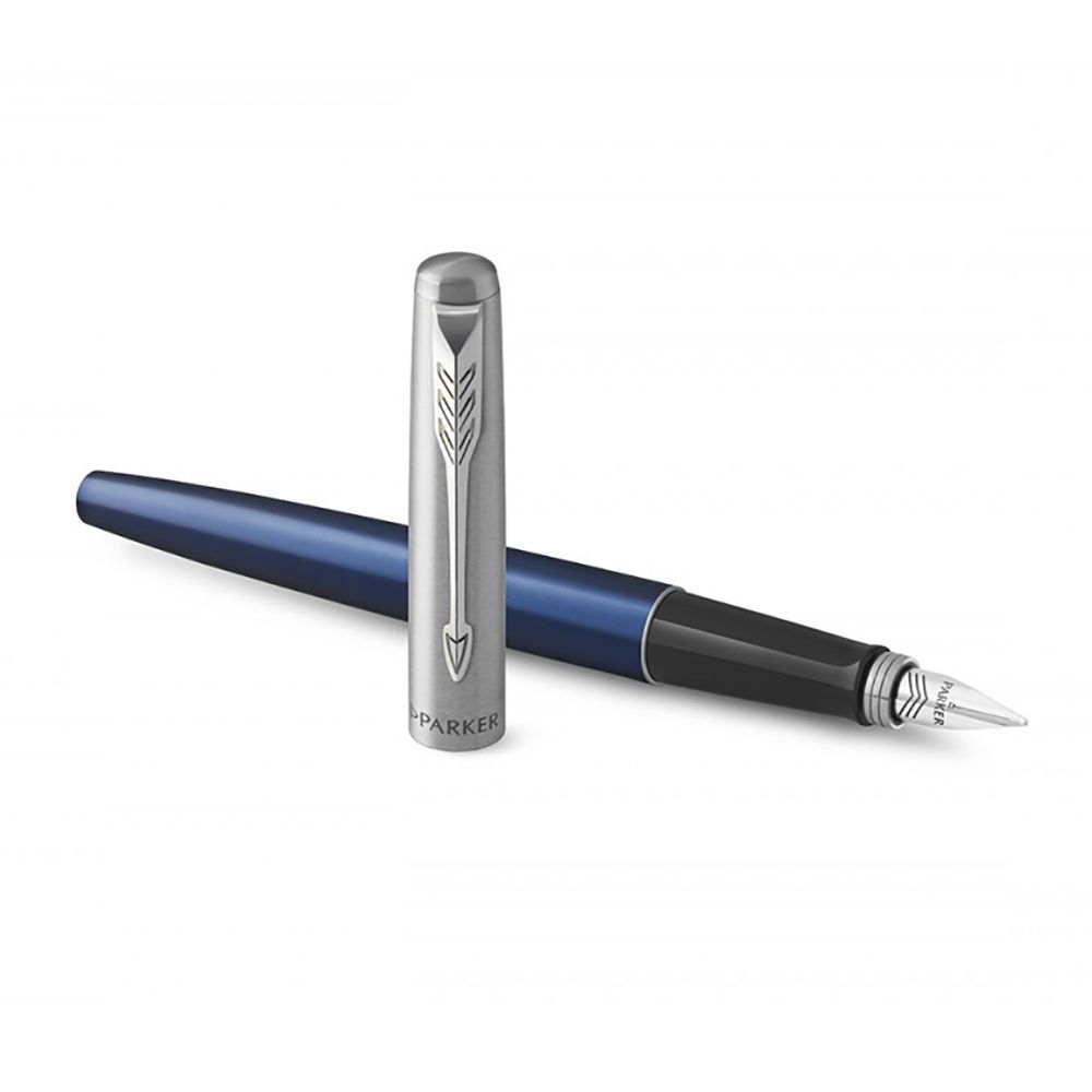 Ручка перьевая "Parker Jotter Royal Blue CT", M, синий, серебристый, патрон синий - 3