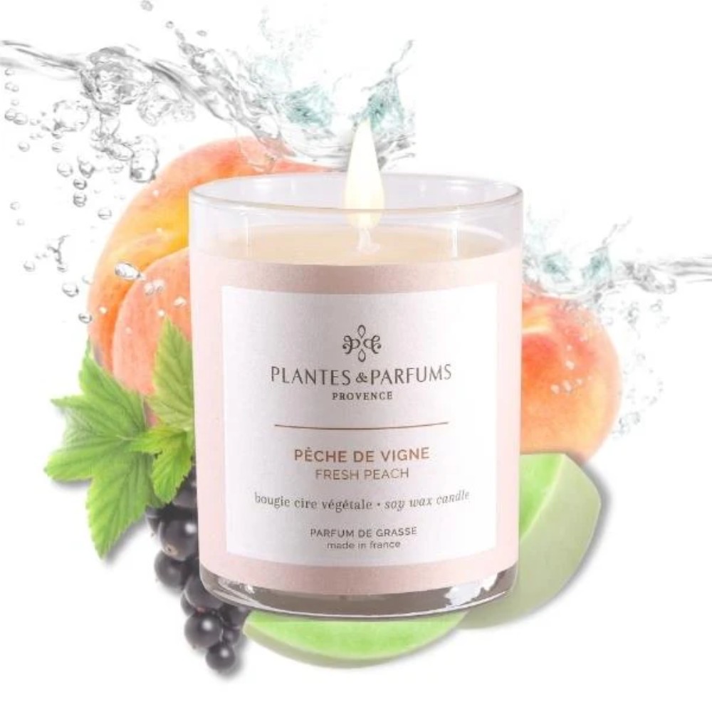 Свеча ароматическая PLANTS&PARFUMS "Fresh Peach", 180 гр., подарочная упаковка - 2