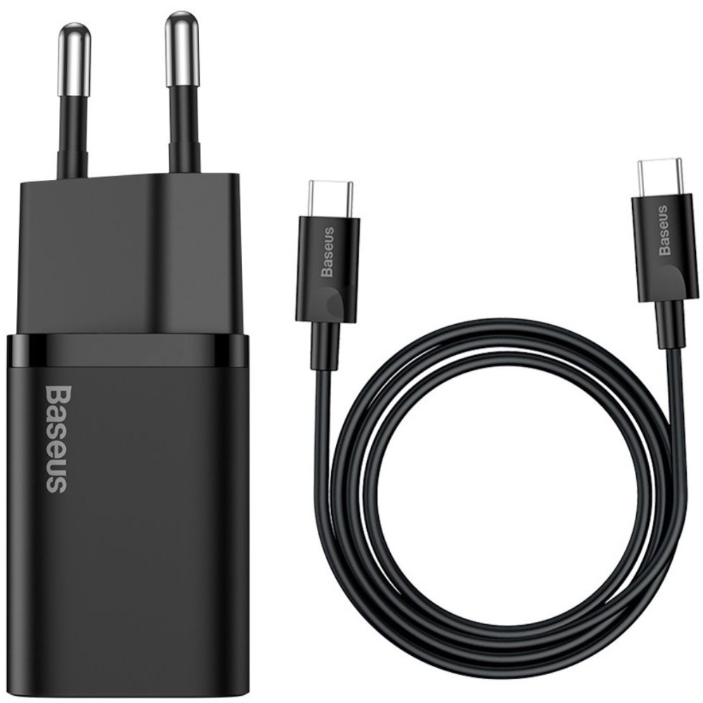 Сетевое зарядное устройство Baseus "TZCCSUP-L01", Super Si Quick Charger Type-C 25W, черный