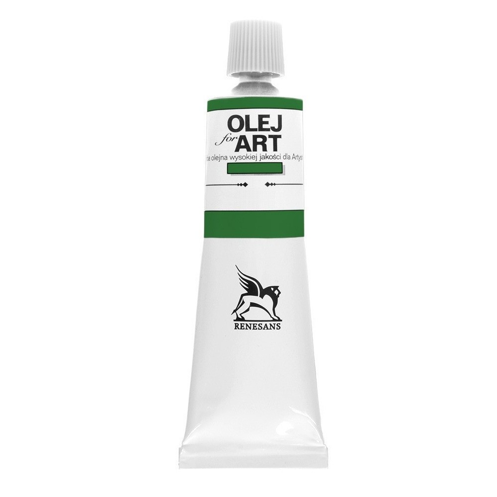 Краски масляные Renesans "Oils for art", 70 зеленый светлый лак, 60 мл, туба