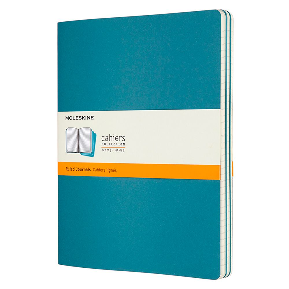 Блокнот "Cahier Journal Xlarge", А4, 190x250 мм, 60 листов, 3 шт, голубой