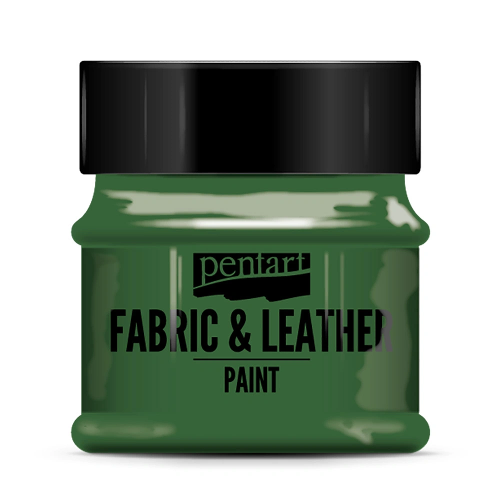 Краска для текстиля "Pentart Fabric & Leather paint", 50 мл, зеленый