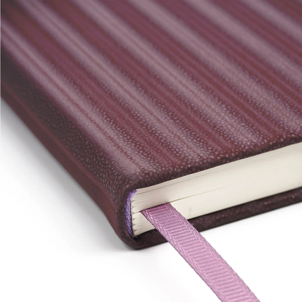 Книга записная "Stripes", А5, 128 листов, клетка, сливовый - 3