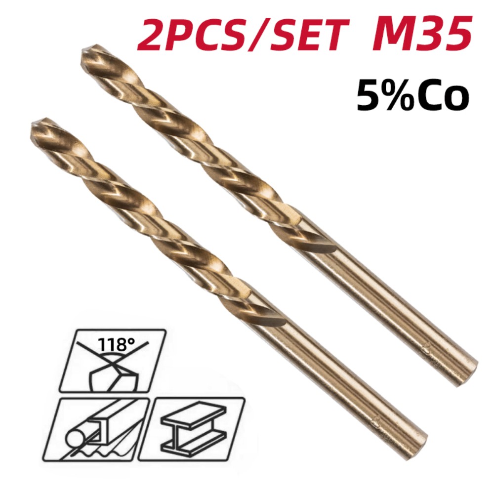 Сверло по металлу Deli RS EDH-MHZ025-E2, 2 шт, 2.5 мм, DIN 338, HSCo 5% - 2