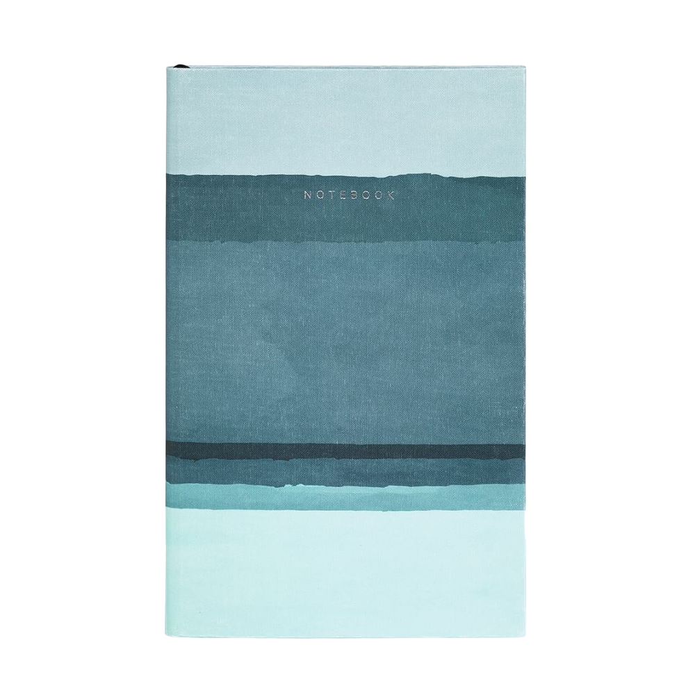 Блокнот "Stripes shadow", А5, 96 листов, линейка, голубой, срез разноцветный - 2