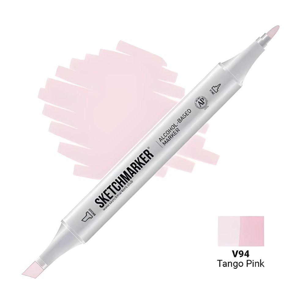 Маркер художественный "Brushmarker", двухсторонний, V94 розовое танго