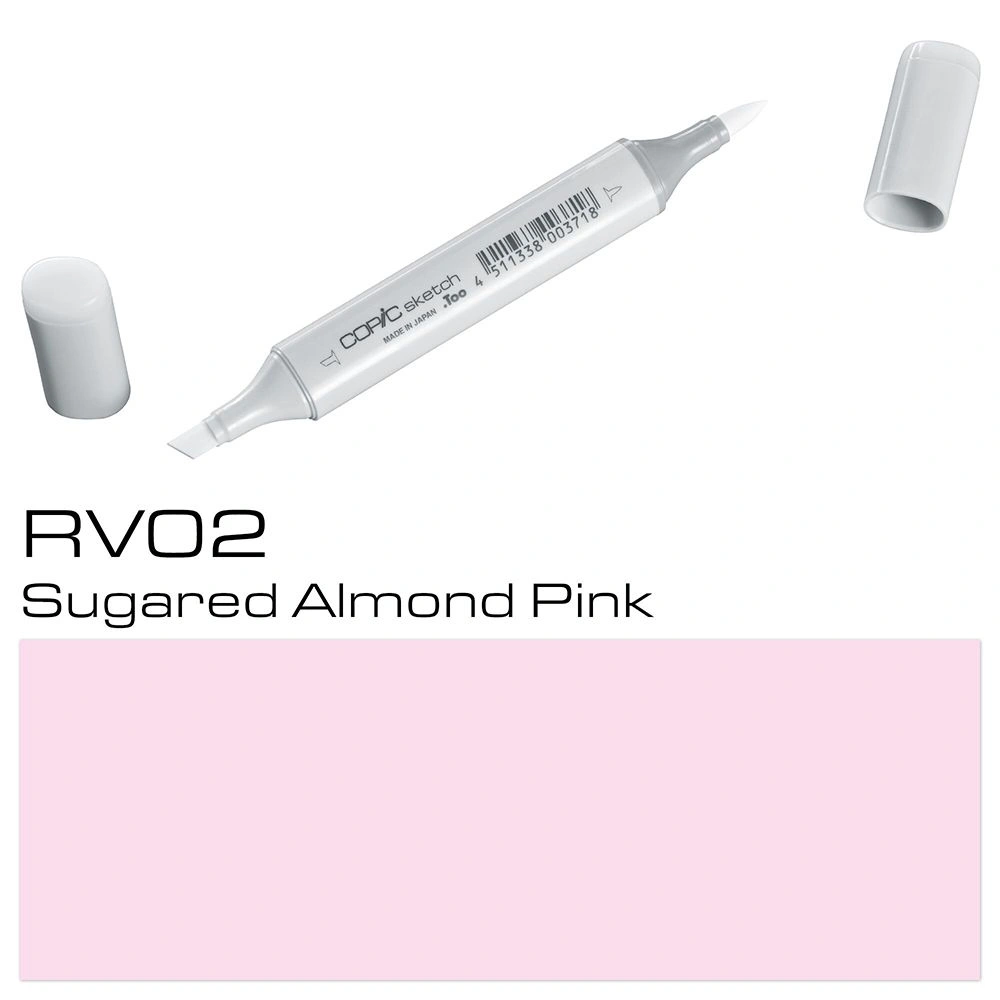 Маркер перманентный "Copic Sketch", RV-02 сахарный миндальный розовый