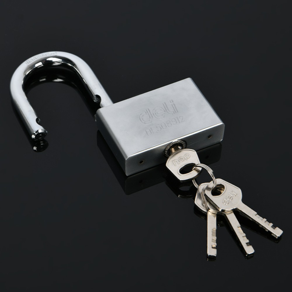 Замок навесной Deli YS EDL508912, 70 мм, автомат, 4 ключа - 6