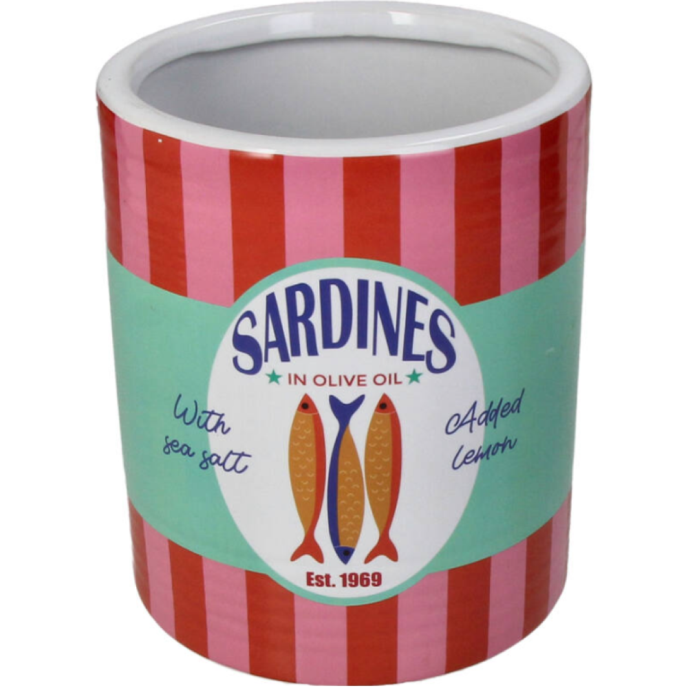 Кашпо "Sardines", фаянс, разноцветный