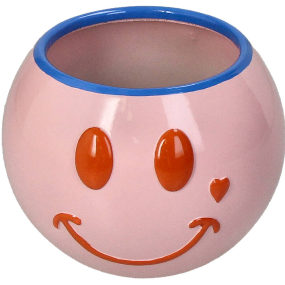Кашпо "Smiley", полистоун, розовый