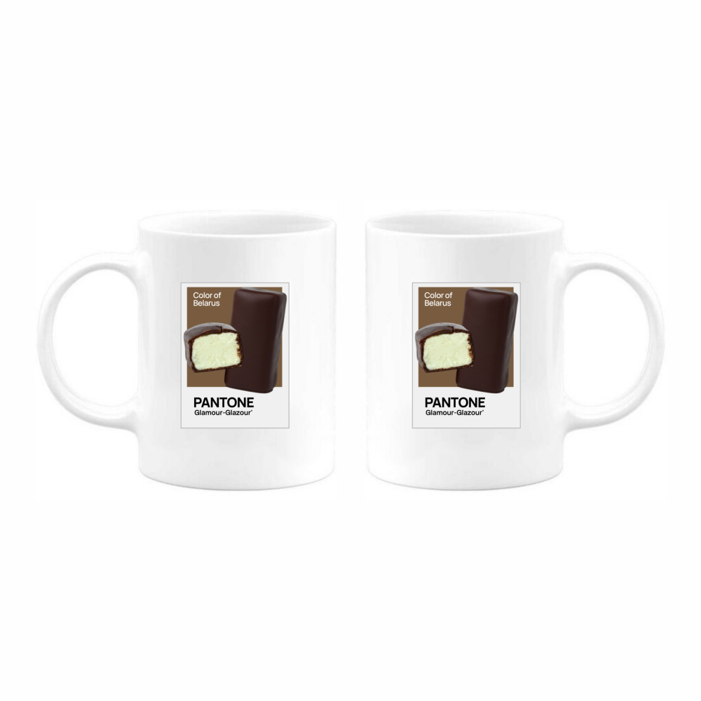 Кружка керамическая "Color of Belarus. Pantone Glamour-Glazour", 330 мл, белый